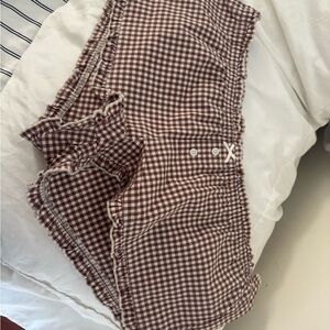 Brandy Melville Brown Checkered Shorts